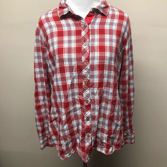 Eddie Bauer Tops - VTG Eddie Bauer Plaid Flannel Button Down NWT Lg